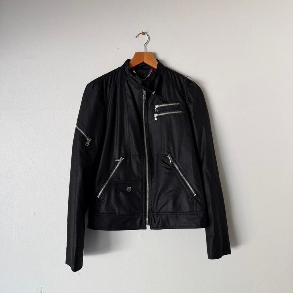 Marc by Marc Jacobs womens black moto jacket